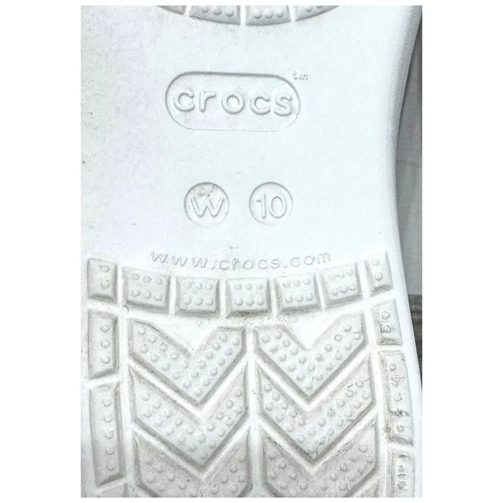 Crocs Women's CitiLane Dual Comfort Slip-On Shoes Flats Size 10 Black White